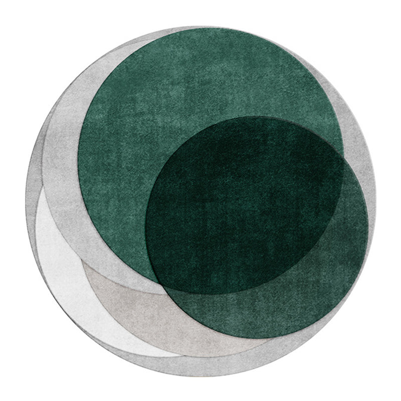 Purple Nordic Rug Polyester Contrast Color Indoor Rug Stain Resistant Rug for Living Room