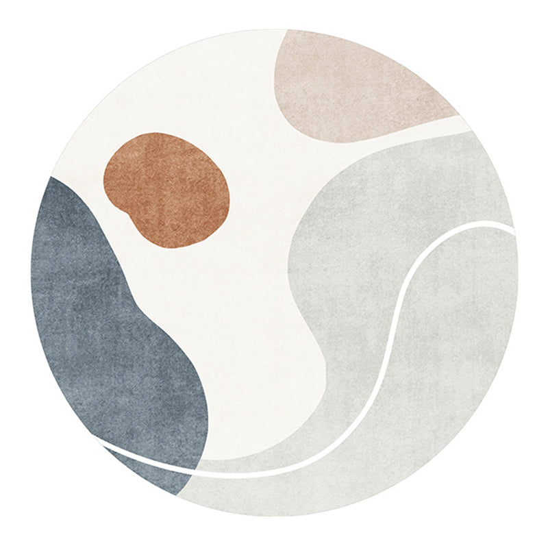 Purple Nordic Rug Polyester Contrast Color Indoor Rug Stain Resistant Rug for Living Room