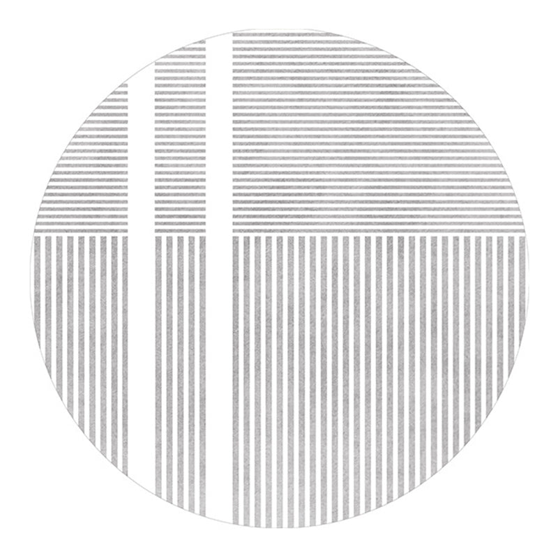 Purple Nordic Rug Polyester Contrast Color Indoor Rug Stain Resistant Rug for Living Room