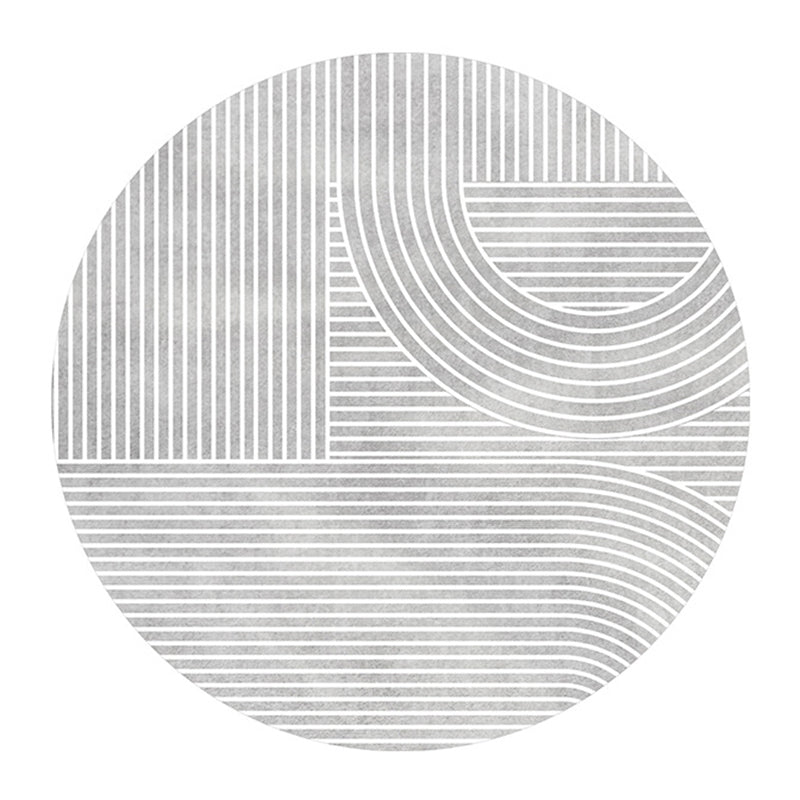 Purple Nordic Rug Polyester Contrast Color Indoor Rug Stain Resistant Rug for Living Room