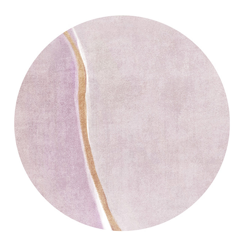 Purple Nordic Rug Polyester Contrast Color Indoor Rug Stain Resistant Rug for Living Room