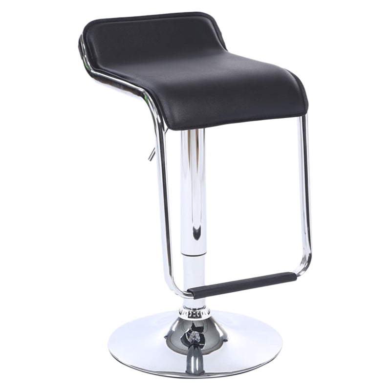 Modern Backrest Liftable Stool Steel Cashier Bar Stool with Leather Cushion and Pedal