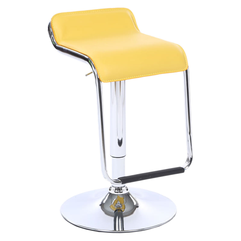 Modern Backrest Liftable Stool Steel Cashier Bar Stool with Leather Cushion and Pedal
