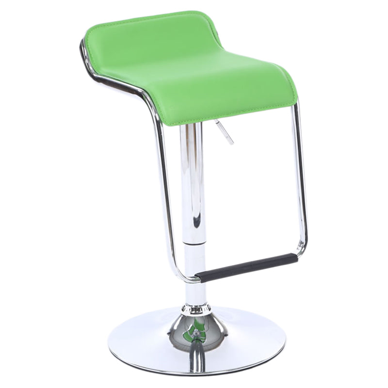 Modern Backrest Liftable Stool Steel Cashier Bar Stool with Leather Cushion and Pedal