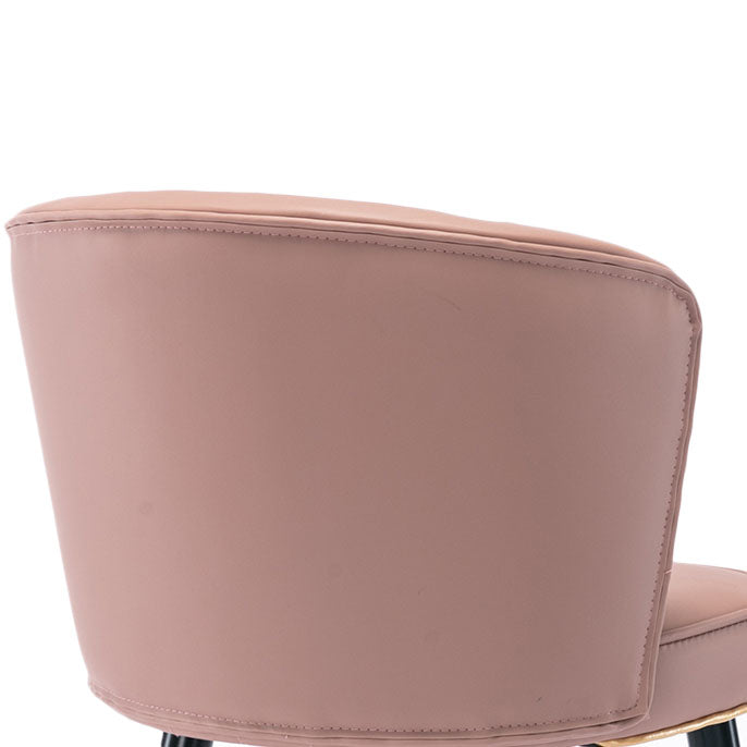 Scandinavian Footrest Checkout Counter Stool Matte Finish PU Leather Barstool
