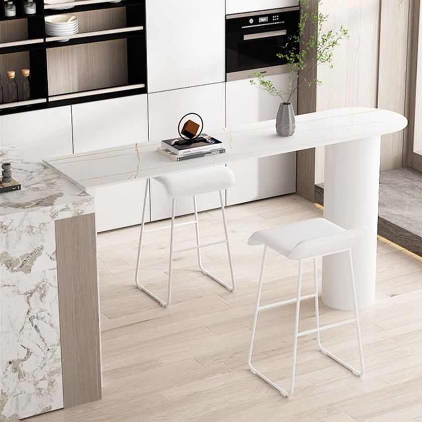 Modern 1/2/3/5 Pieces Sintered Stone Pub Table Set Fixed Counter Table Set for Home Use