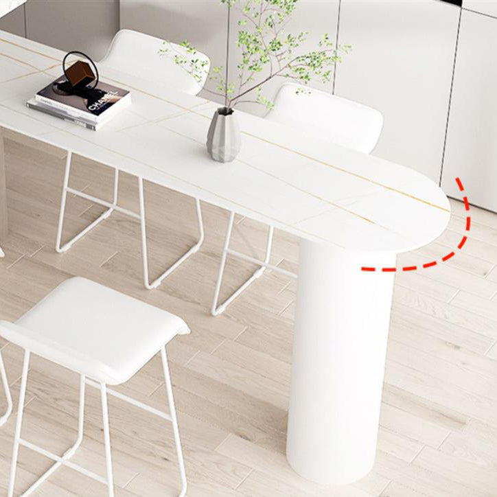 Modern 1/2/3/5 Pieces Sintered Stone Pub Table Set Fixed Counter Table Set for Home Use