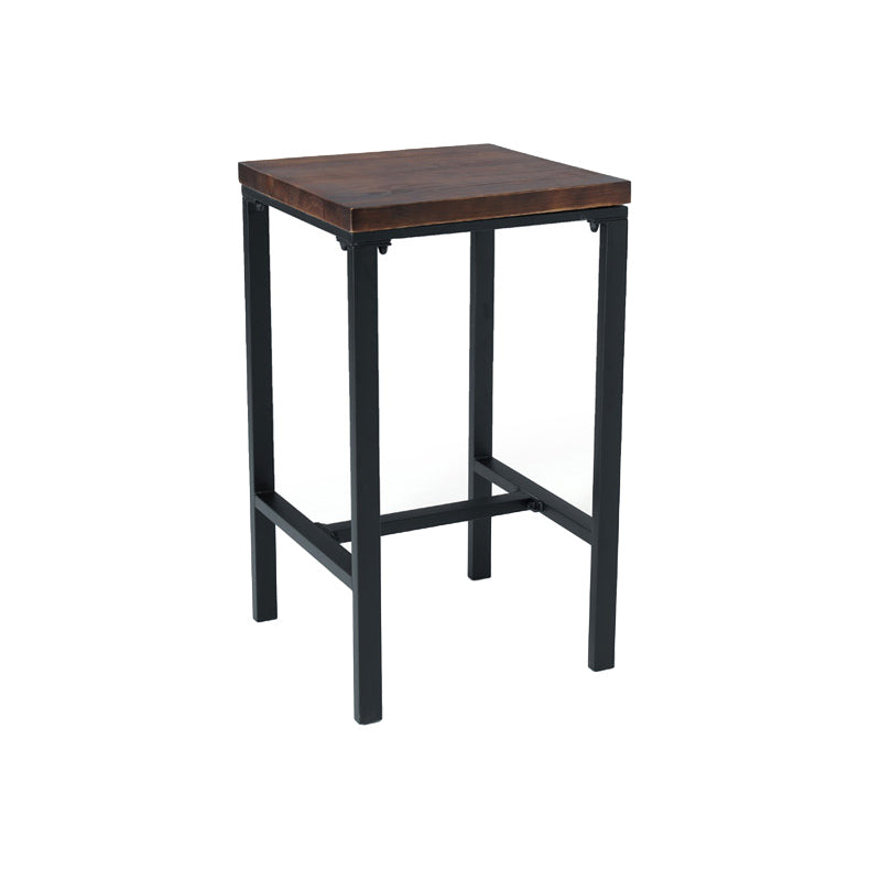 Industrial 1/2/3/5 Pieces Solid Wood Bar Table Set Square Bistro Set
