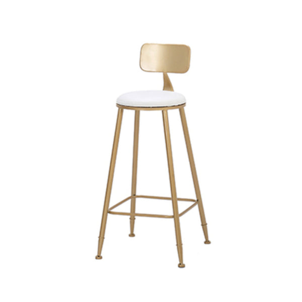 1/3 Pieces Glam Iron Bar Table Set Round Bistro Set with White Faux Marble Top