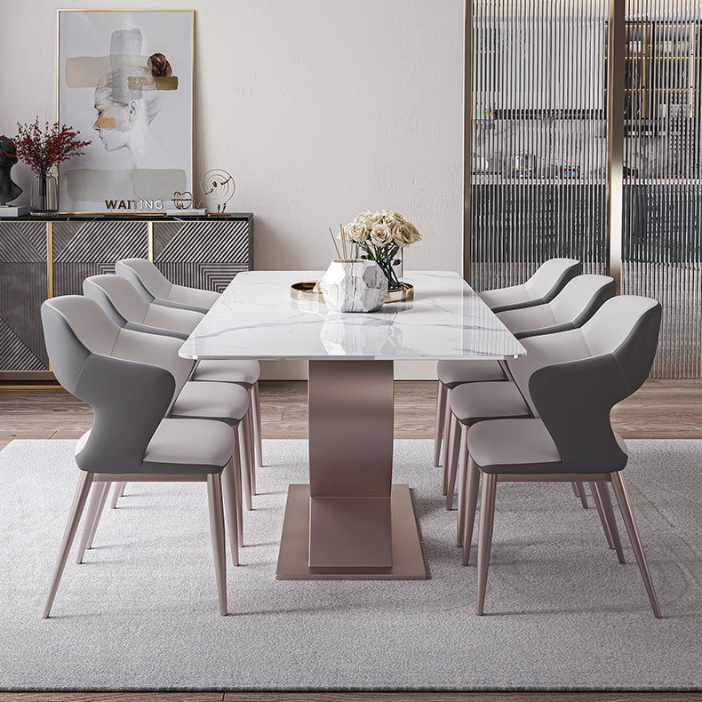 Designer Style Sintered Stone Top Dining Set Rectangle 1/4/6/7 Pieces Dining Table Set