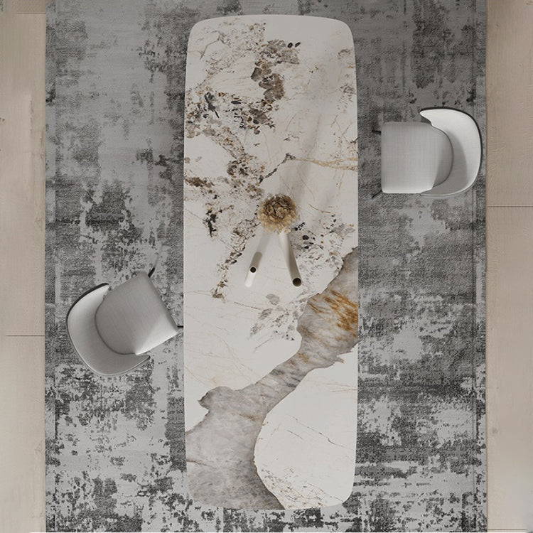 Modern Sintered Stone Top Dining Set Rectangle 1/3/4/5/7/9 Pieces Dining Room Table Set