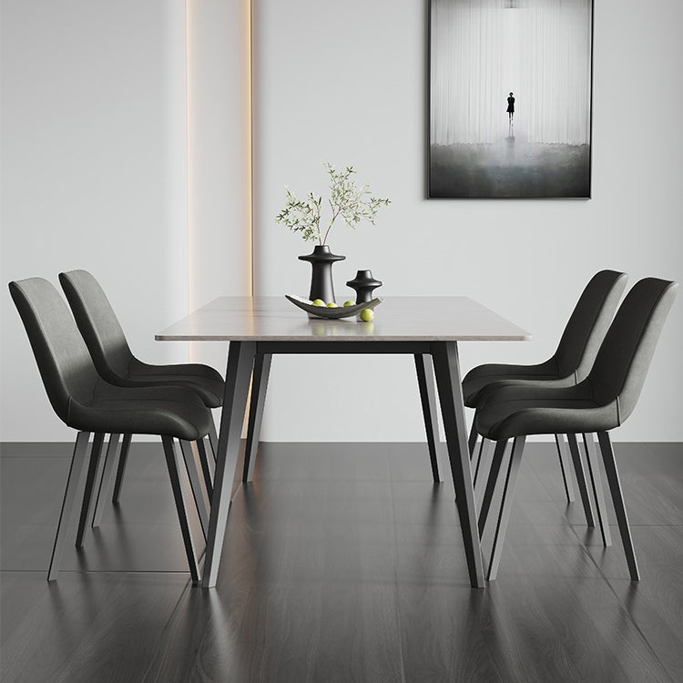 Modern Sintered Stone Top Dining Set Rectangle 1/4/5 Pieces Dining Room Table Set
