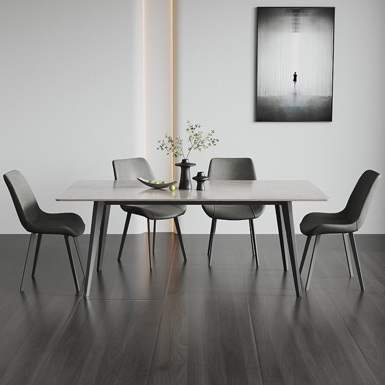 Modern Sintered Stone Top Dining Set Rectangle 1/4/5 Pieces Dining Room Table Set