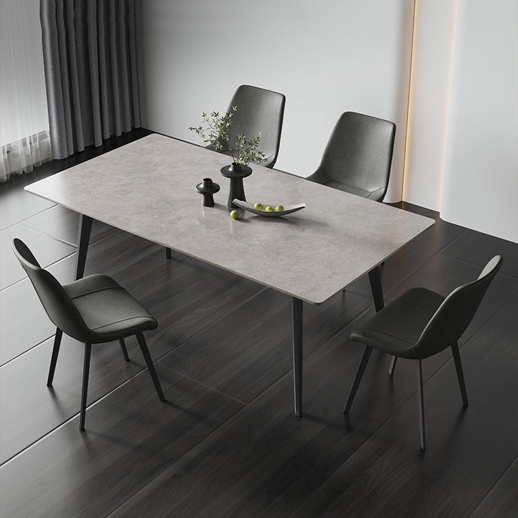 Modern Sintered Stone Top Dining Set Rectangle 1/4/5 Pieces Dining Room Table Set
