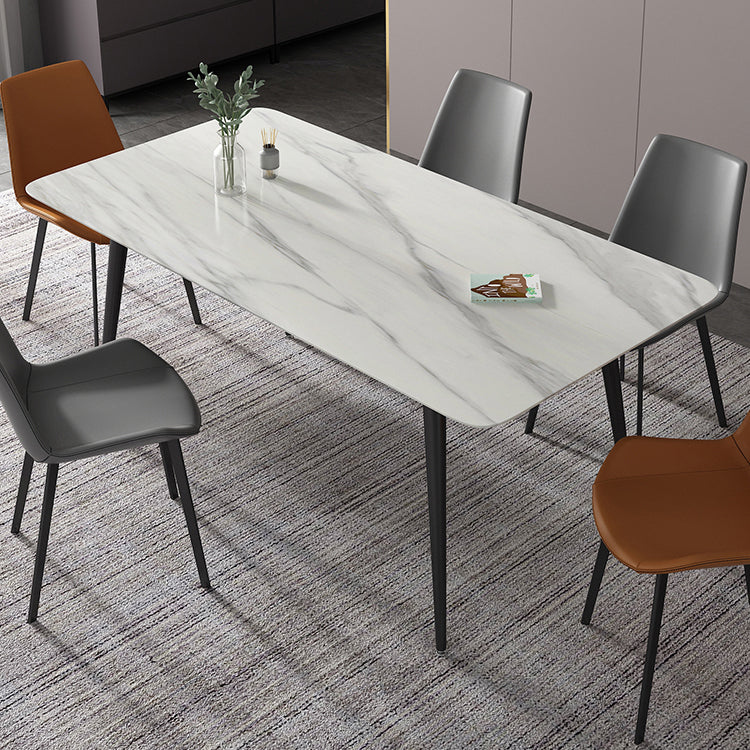 Modern Rectangle Sintered Stone Dining Table Set 1/2/5/6/7 Pieces Dining Set for Home Use