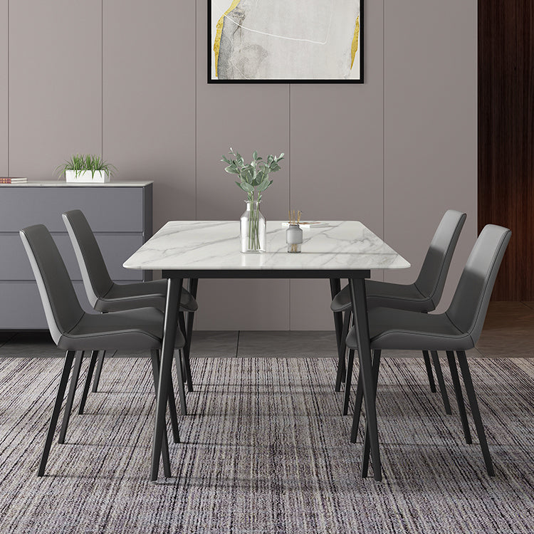 Modern Rectangle Sintered Stone Dining Table Set 1/2/5/6/7 Pieces Dining Set for Home Use