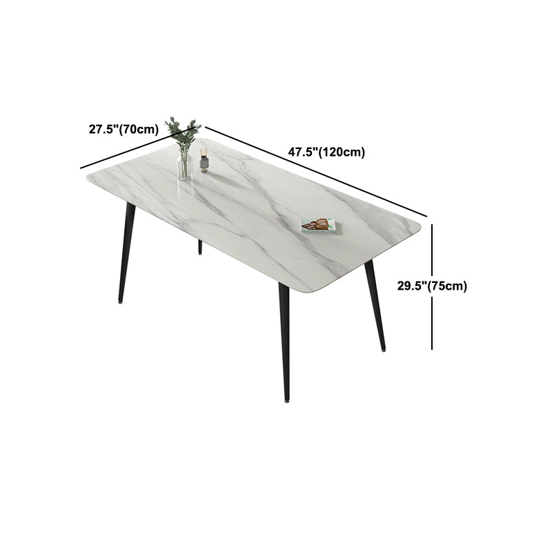 Modern Rectangle Sintered Stone Dining Table Set 1/2/5/6/7 Pieces Dining Set for Home Use