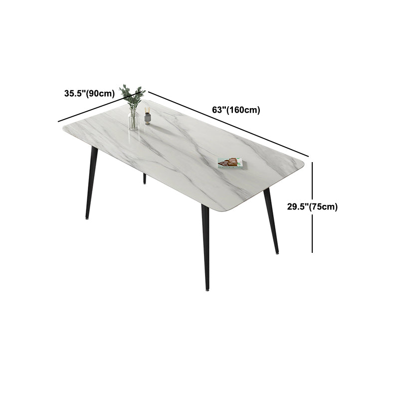 Modern Rectangle Sintered Stone Dining Table Set 1/2/5/6/7 Pieces Dining Set for Home Use