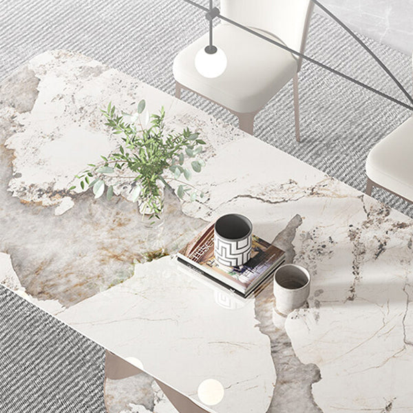 Luxury Sintered Stone Top Dining Set Rectangle 1/2/5 Pieces Dining Room Table Set