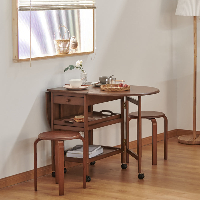 Mid-Century Dining Site Table Solid Wood Folding Dining Table,51.6"L x 23.6"W x 29.5"H