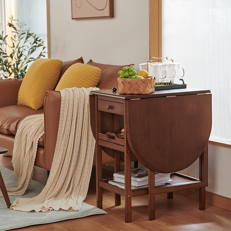 Mid-Century Dining Site Table Solid Wood Folding Dining Table,51.6"L x 23.6"W x 29.5"H