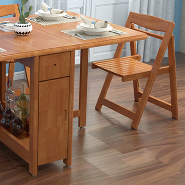 Mid-Century Rectangle Table Solid Wood Folding Table , 51"Lx34.6"Wx29.5"H