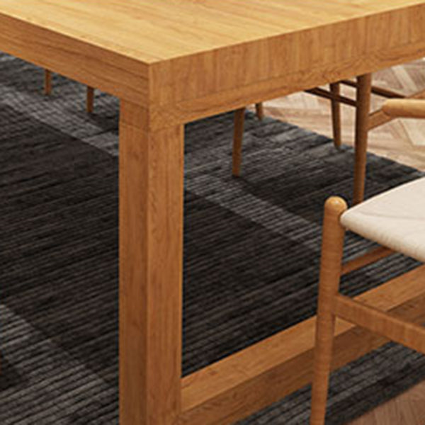 Solid Wood Top Dining Table Traditional Luxury Rectangle Table with Sled Base