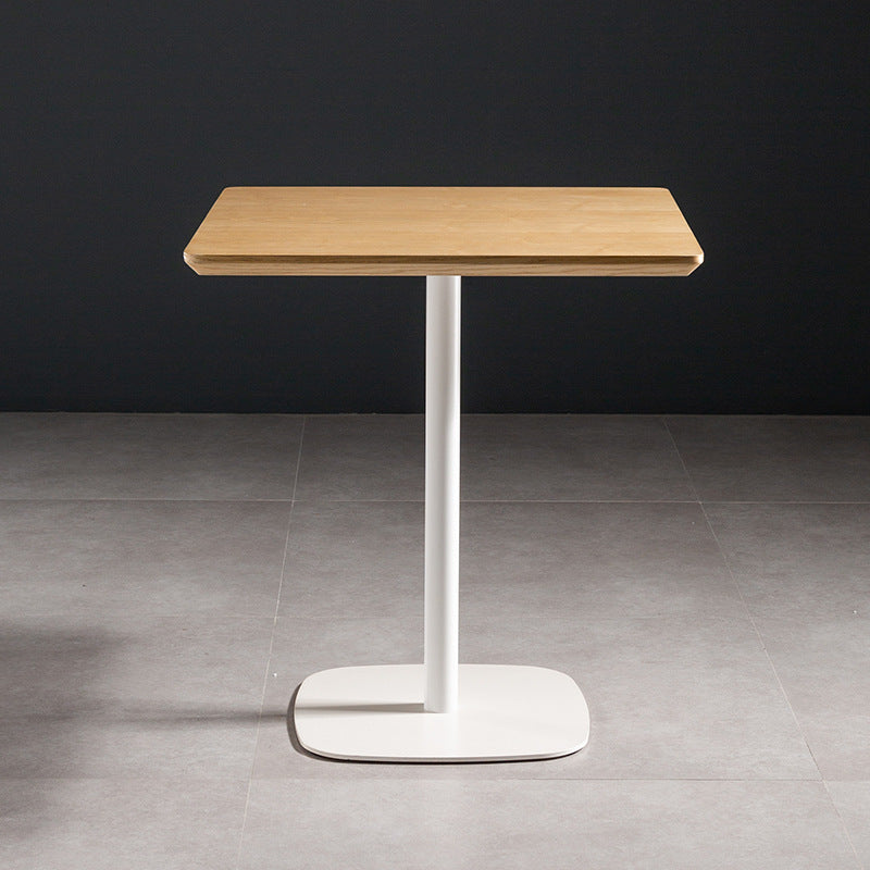 Coffee Shop Dining Room Industrial Style Dinette Table Wood Top Dining Table