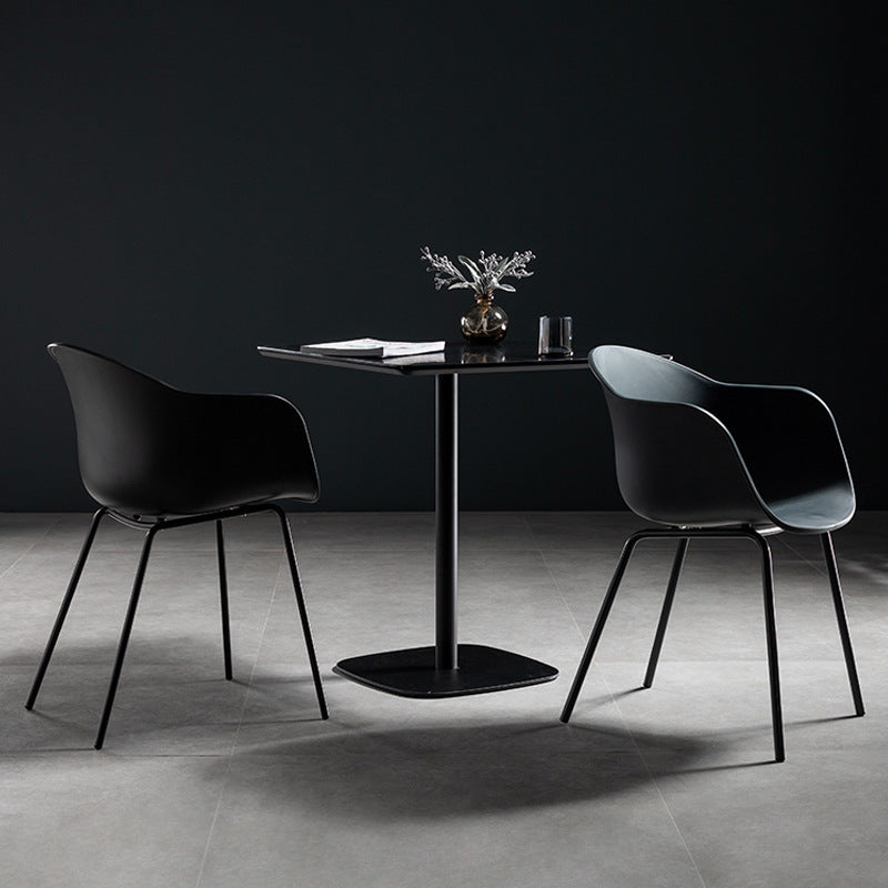 Coffee Shop Dining Room Industrial Style Dinette Table Wood Top Dining Table