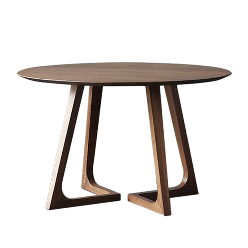 Modern Pine Wood Table for Restaurant Dining Table with Double Wood Pedestal