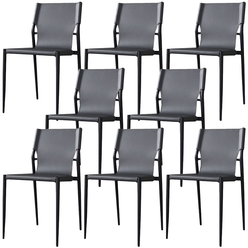 Leather Dining Side Chairs Modern Indoor-Outdoor Chair for Home