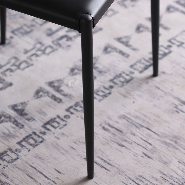 Leather Dining Side Chairs Modern Indoor-Outdoor Chair for Home