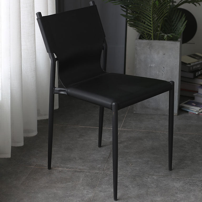 Leather Dining Side Chairs Modern Indoor-Outdoor Chair for Home