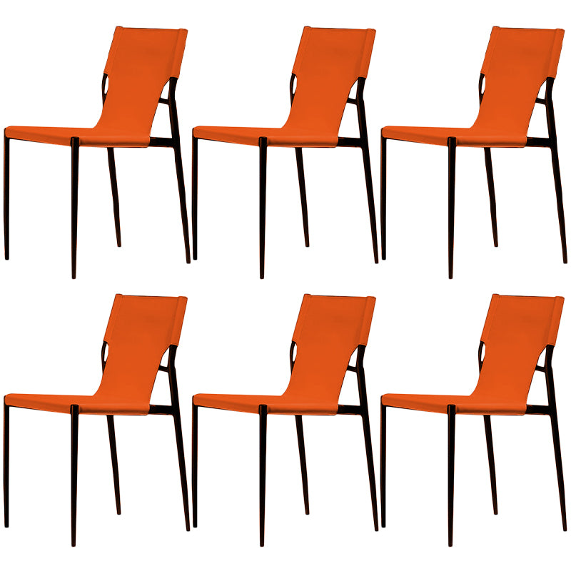 Leather Dining Side Chairs Modern Indoor-Outdoor Chair for Home