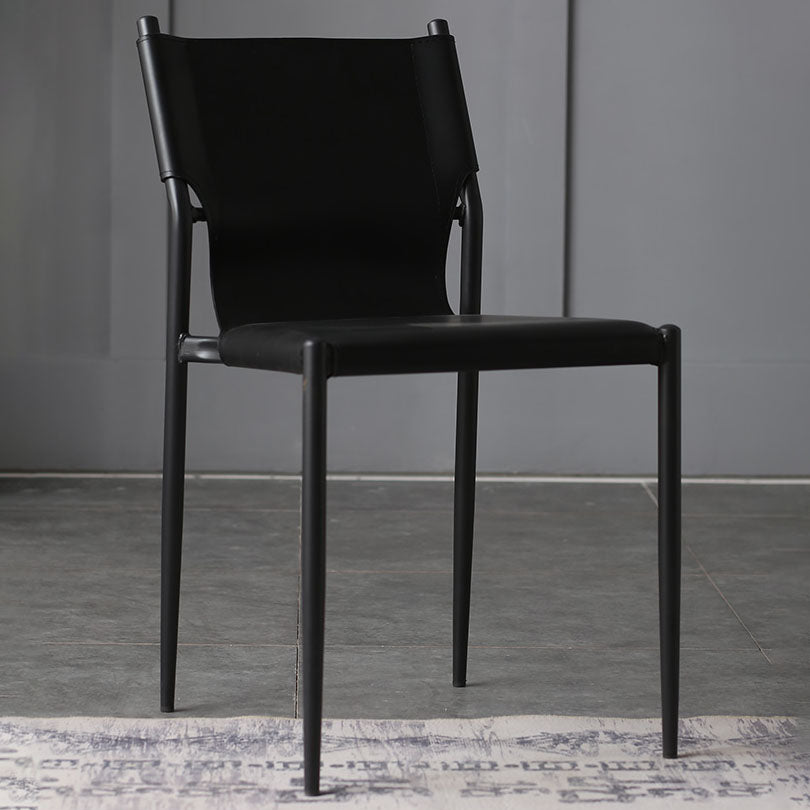 Leather Dining Side Chairs Modern Indoor-Outdoor Chair for Home