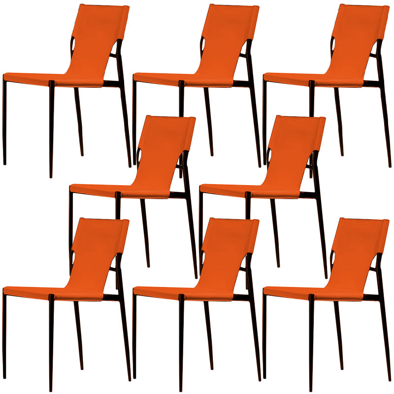Leather Dining Side Chairs Modern Indoor-Outdoor Chair for Home