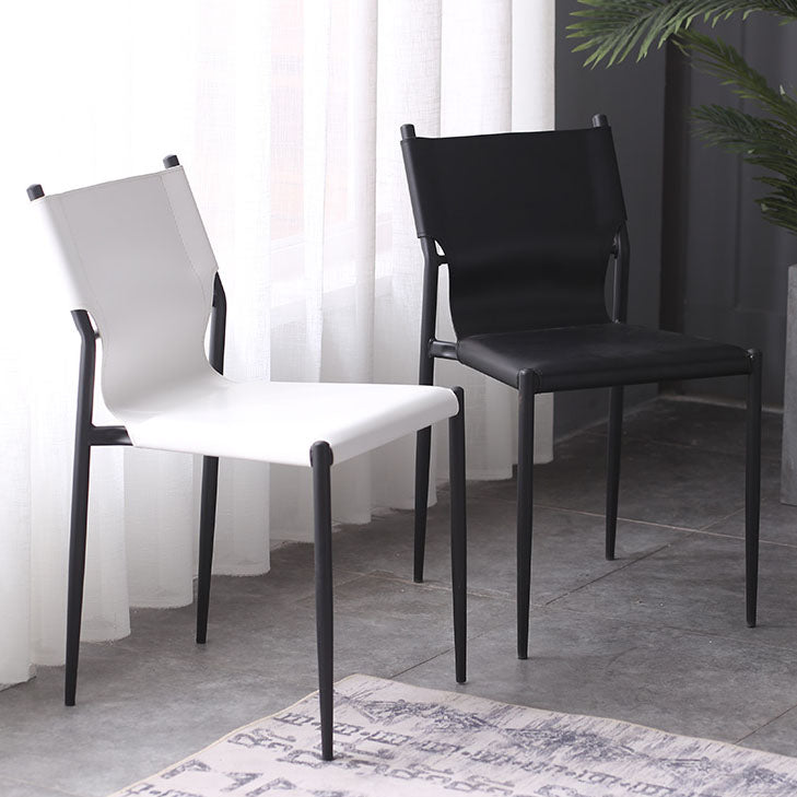 Leather Dining Side Chairs Modern Indoor-Outdoor Chair for Home