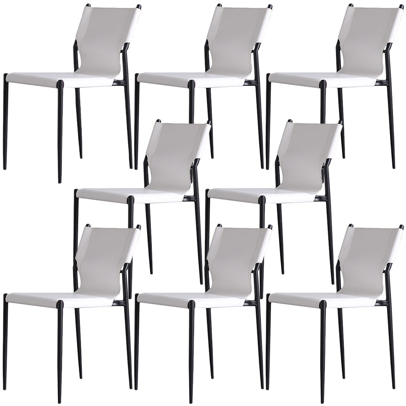 Leather Dining Side Chairs Modern Indoor-Outdoor Chair for Home
