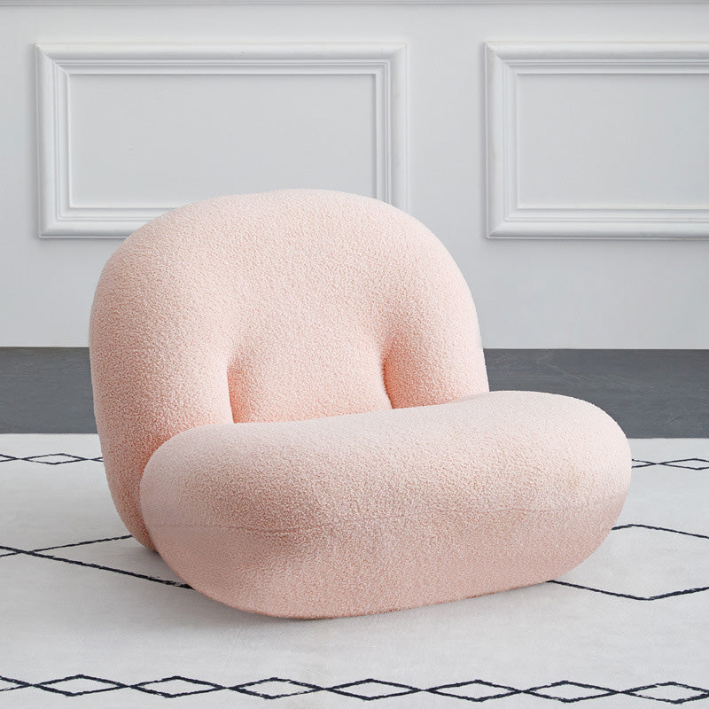 Wool Armless Chair 31.49" L x 27.55" W x 26.77" H Swivel Chair for Living Room