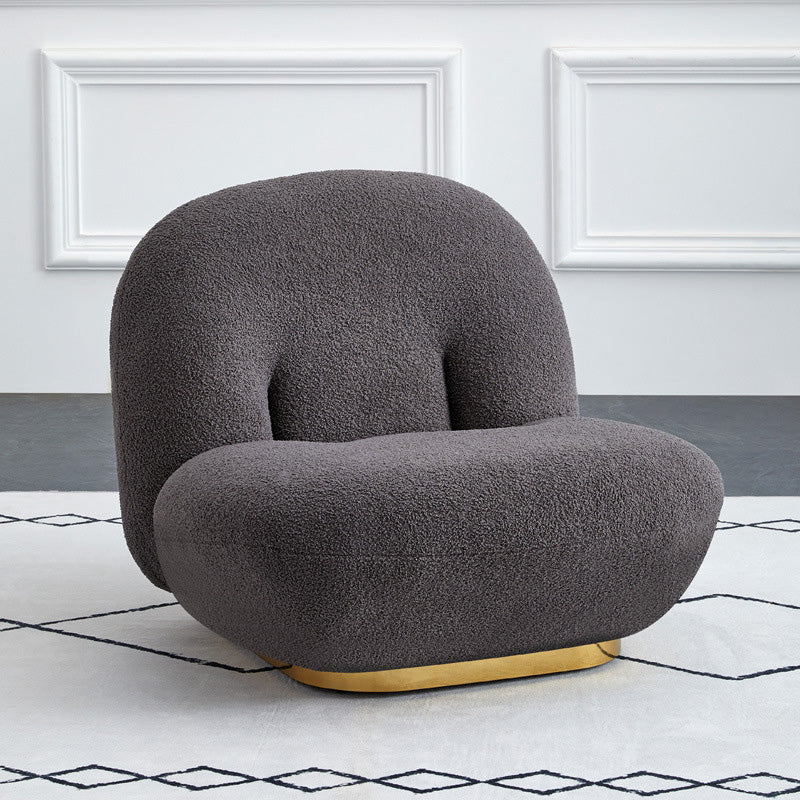 Wool Armless Chair 31.49" L x 27.55" W x 26.77" H Swivel Chair for Living Room