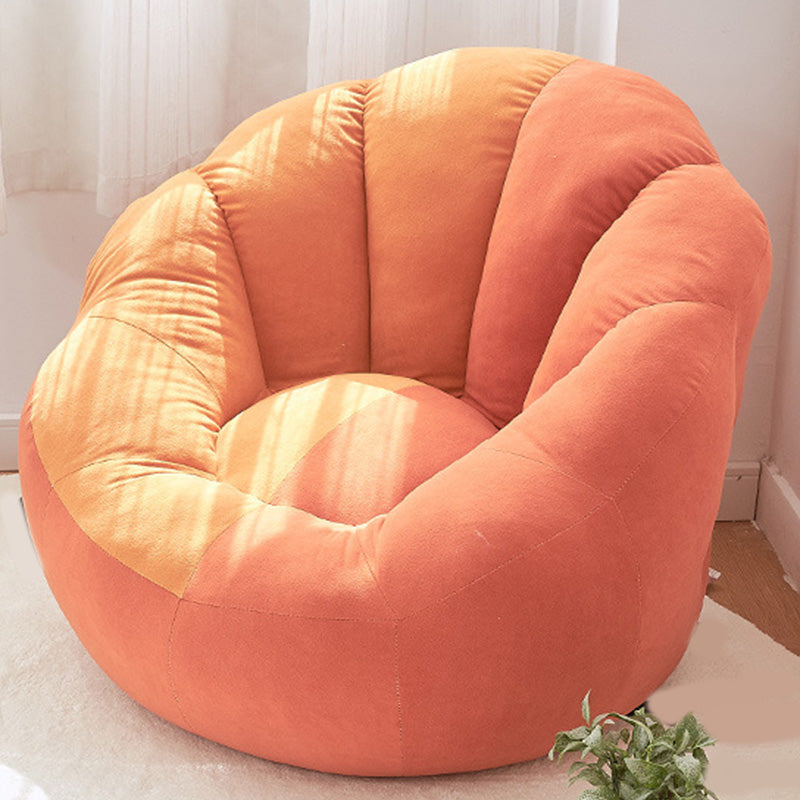 Faux Fur Arms Included Sloped Arms Sewn Pillow Back Chair for Living Room