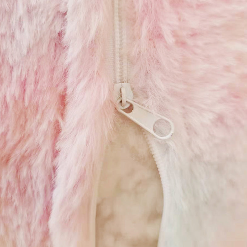 Faux Fur Arms Included Sloped Arms Sewn Pillow Back Chair for Living Room