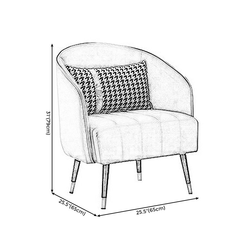 Barrel Accent Chair 25.59" L x 25.59" W x 31.10" H Basic Four Leg Barrel Chair