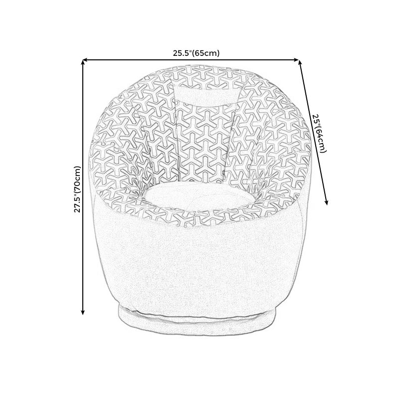 Swivel Chair 25.5"L x 25.1"W x 27.5"H Arms Included Chair for Living Room