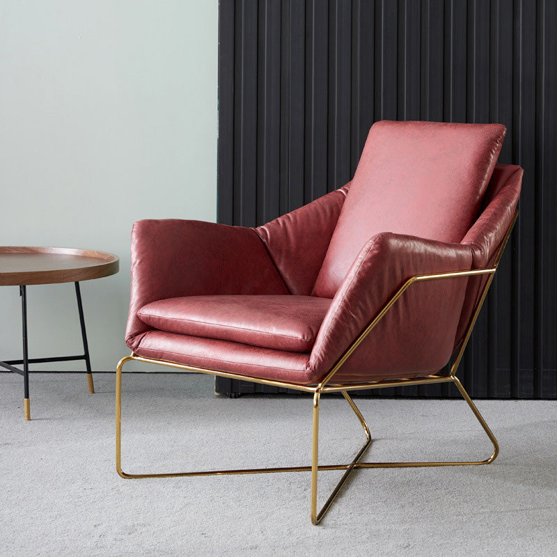 Bonded Leather Chair 27.5"L x 27.5"W x 29.5"H Arms Included Chair for Living Room