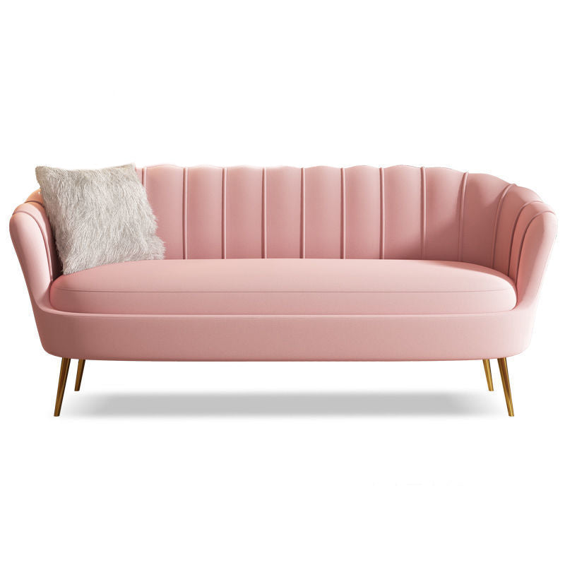 Classic Glam Sewn Pillow Back Sofa with Hair Pin Legs for Apartment