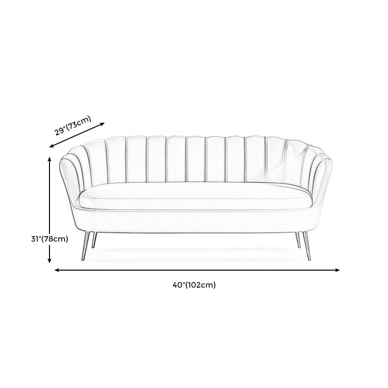 Classic Glam Sewn Pillow Back Sofa with Hair Pin Legs for Apartment