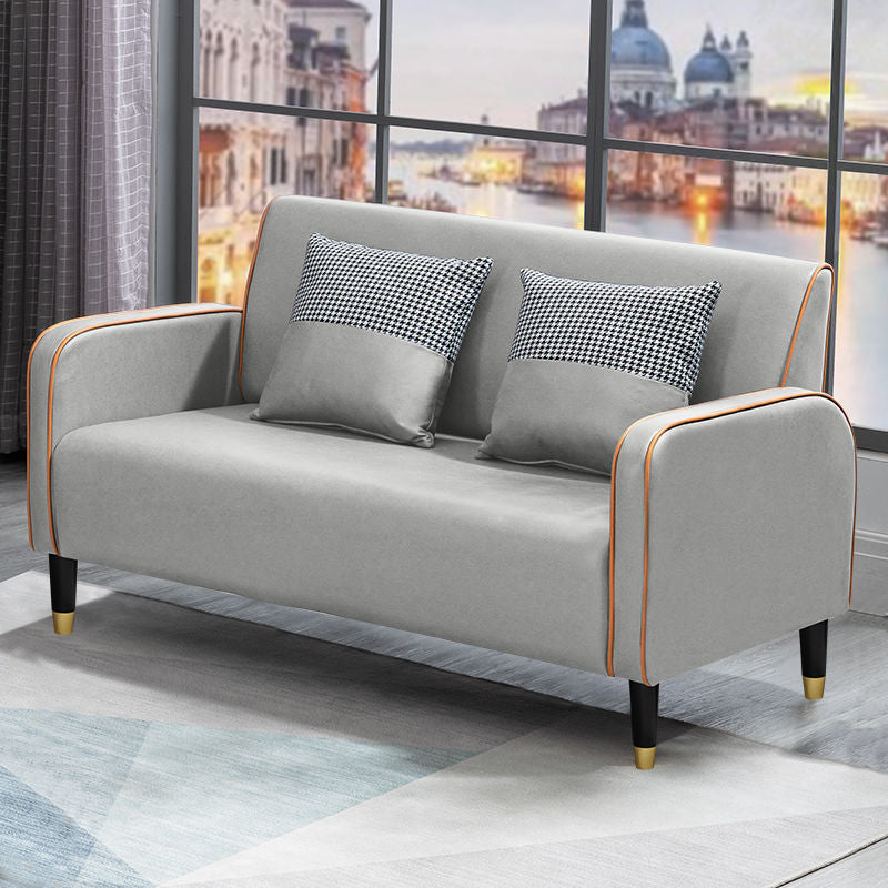 Scandinavian Square Arm Loveseat with Four Legs for Apartment 28.34"