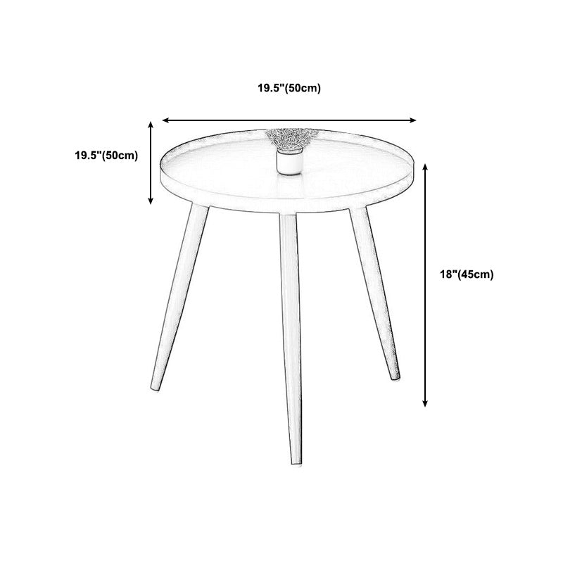 Tray Top Metal Pedestal End Table Round Side End Table for Living Room