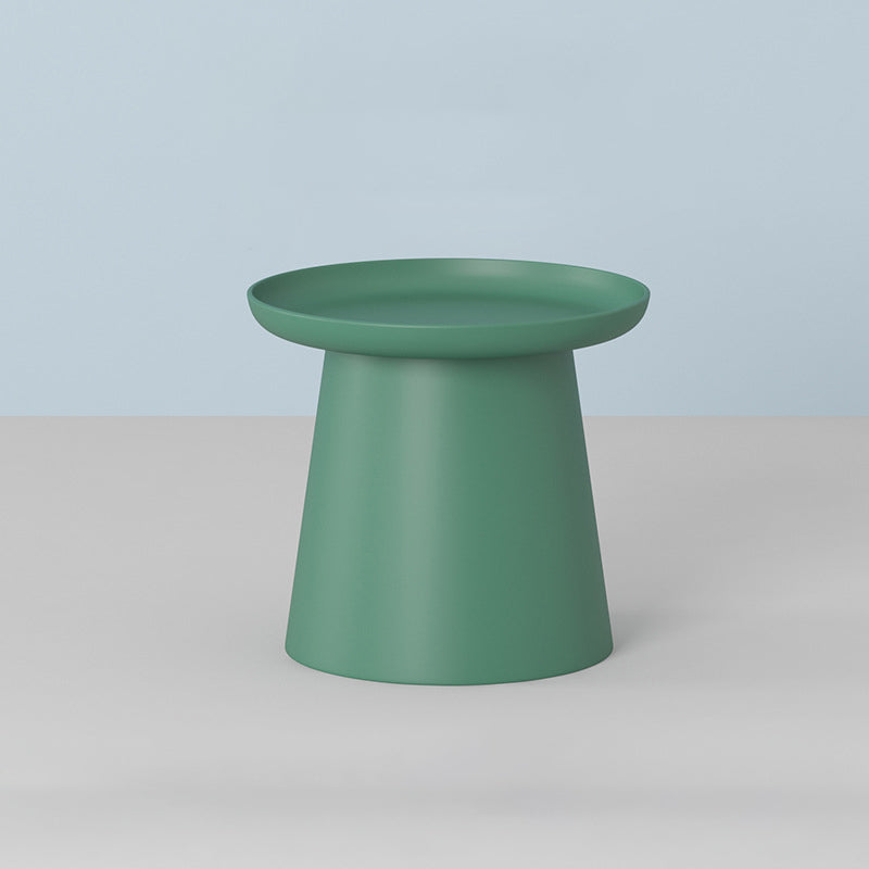 Pedestal Base Wood & Plastic Table Top Pink/green/yellow/white/grey Round Side Table